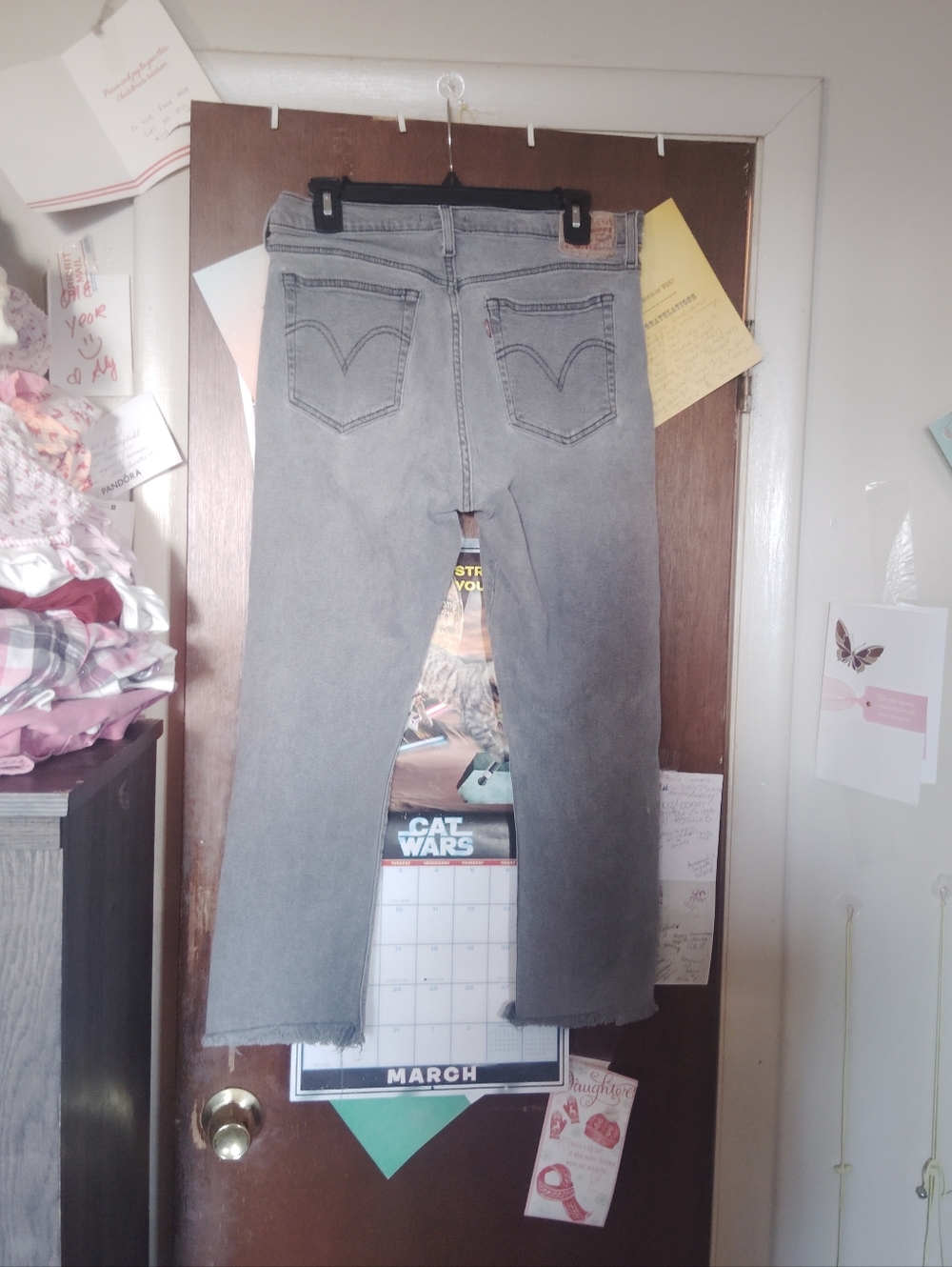 LEVI Wedge Straight - Grey Wash Jeans Size 32" - Picture 7 of 10